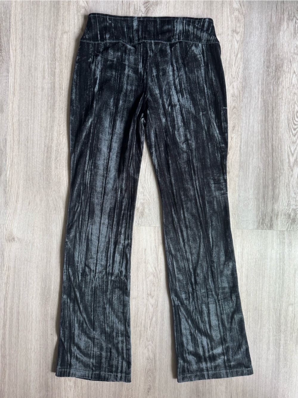 Kimchi Blue Andie Crushed Velvet Pants Dark Green Retro Boho Bootcut Style Small - Picture 6 of 10